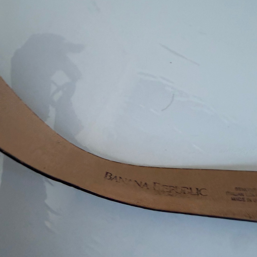 Vintage Banana Republic Bamboo Style Buckle Suede Belt - Picture 8 of 10